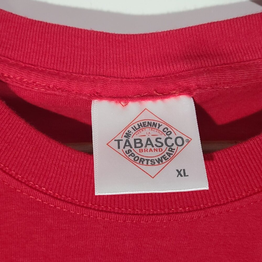 Vintage 2000 Tabasco Pepper Sauce Men's XL Red T-Shirt Y2K - Picture 4 of 6